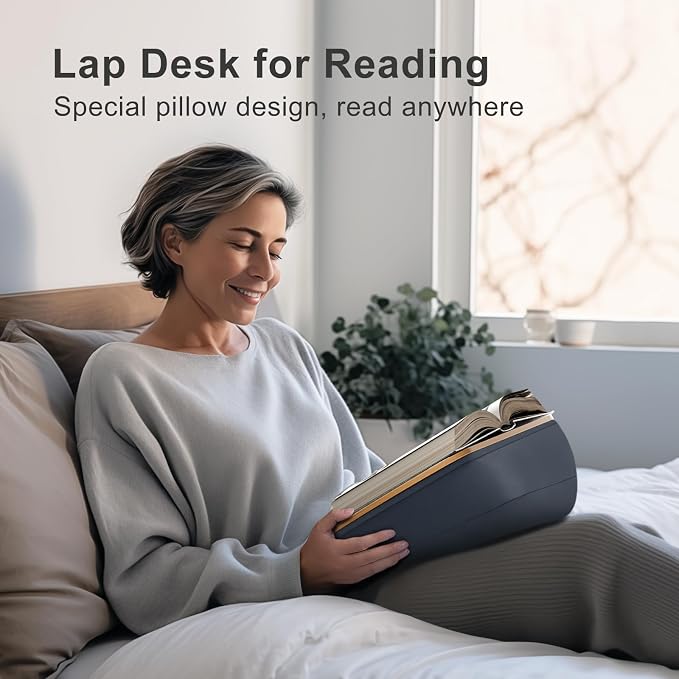 Lap Beanbag Book Stand for Hands Free Reading Comfortable Reading Pillow Stand - Image 2