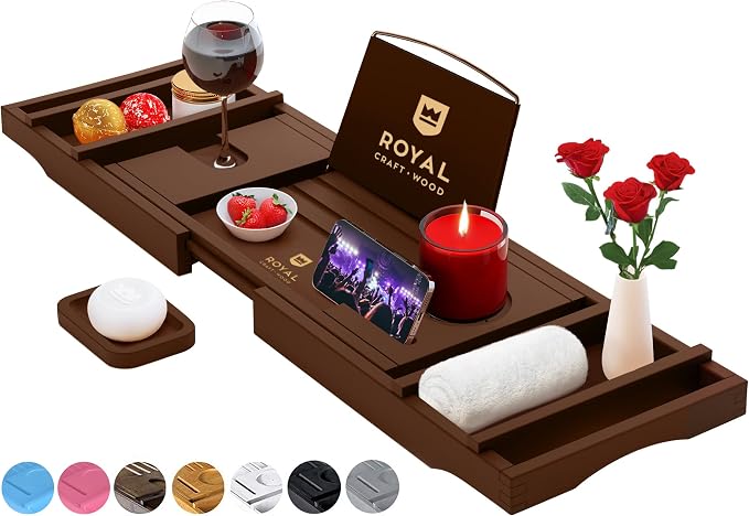 ROYAL CRAFT WOOD Non-Foldable Bathtub Tray by RoyalCraftWood