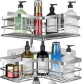 Yazoni Corner Shower Caddy, Adhesive Shower Shelves No Drilling, Rustproof by Yazoni