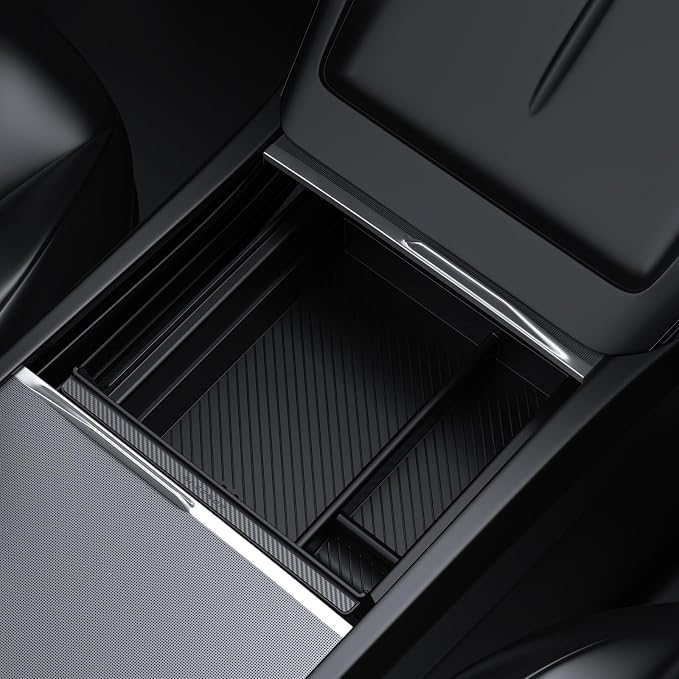 BASENOR 2026 Tesla Model Y Model 3 Center Console Organizer Tray, Hidden by BASENOR