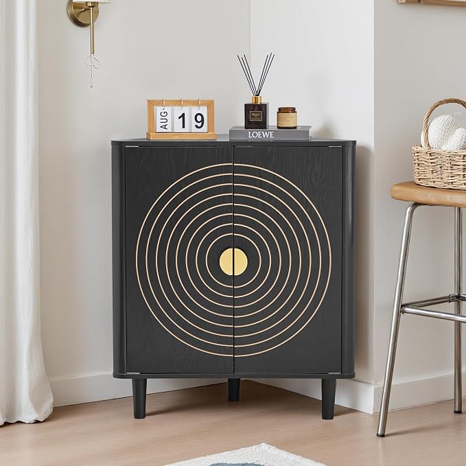 Small Corner Storage Cabinet, Modern Freestanding Floor Cabinet - Image 4