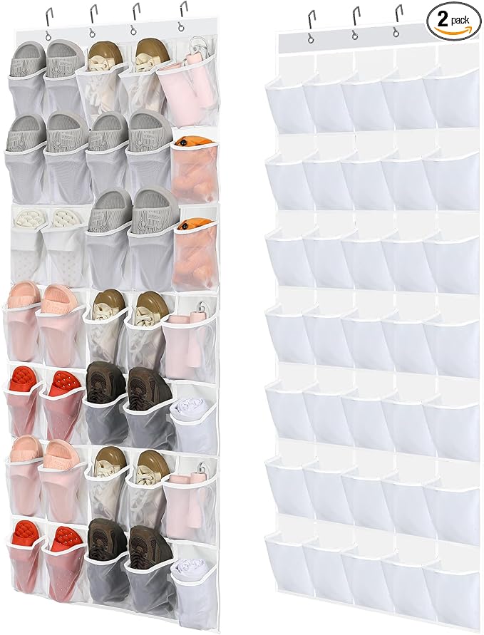 Windyun 2 Pcs 70 Large over The Door Shoe Organizer Hanging Shoe Rack by Windyun