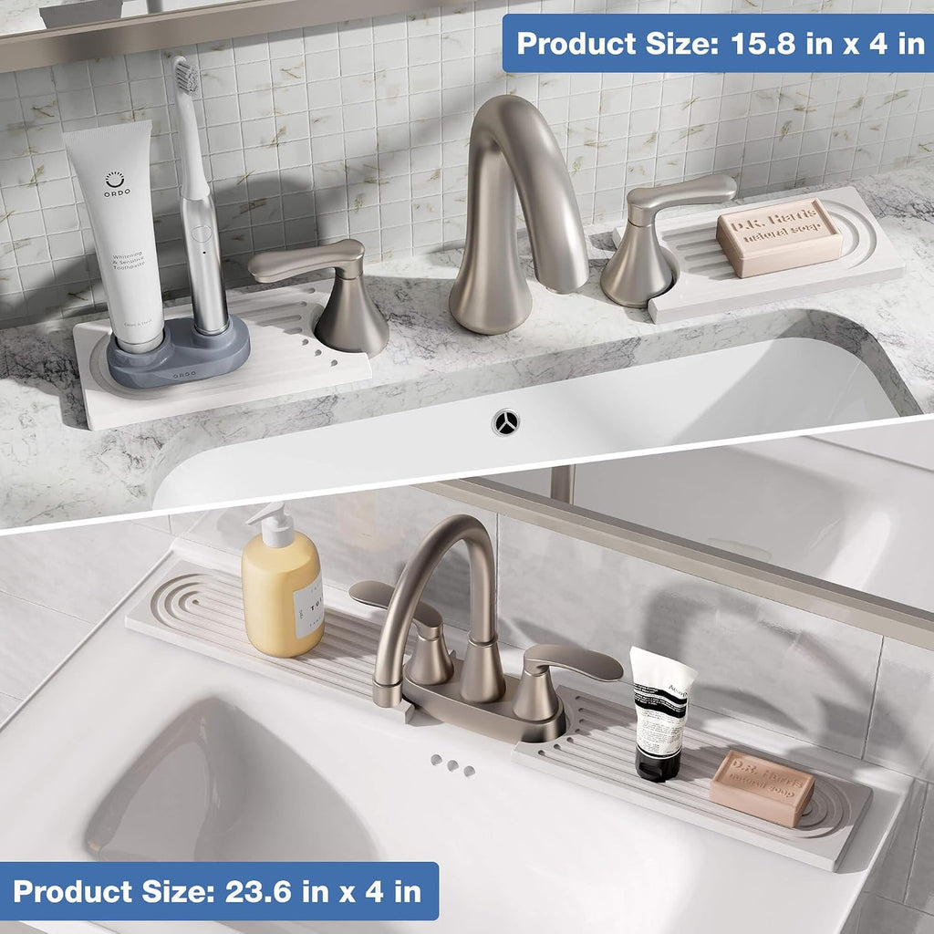 DK177 Faucet Mat for Kitchen Sink - Water Absorbing Stone Tray for