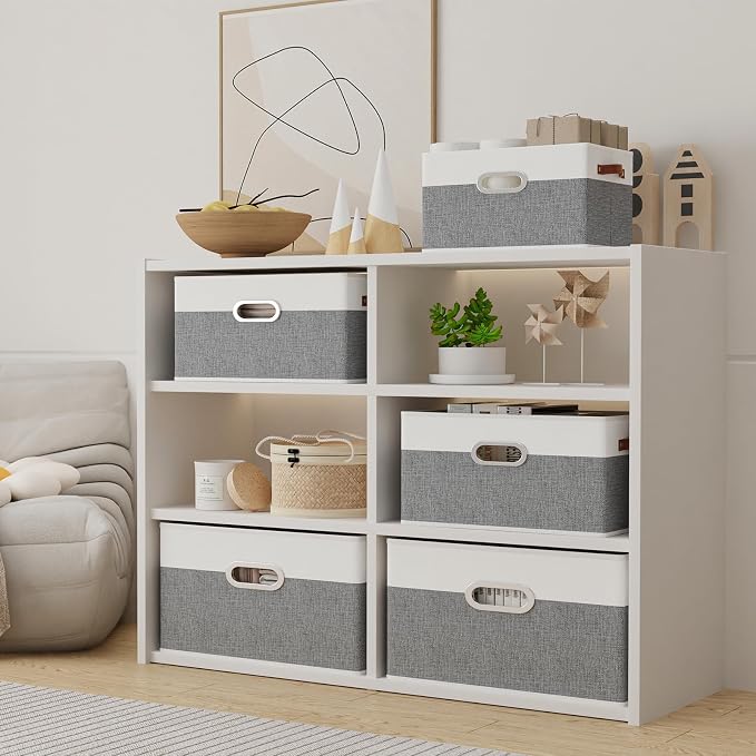Yawinhe Fabric Storage Baskets, Foldable Closet Organizer - Image 3