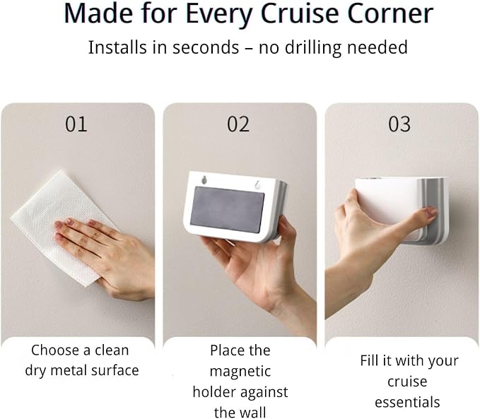 Cruise Magnetic Toothbrush Holder 2 Pack Cabin Walls, Foldable Toothbrush - Image 6