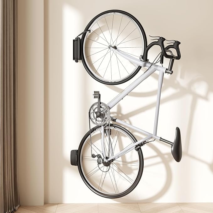 Bike Rack Garage, Heavy Duty Swivel Bike Wall Mount, Holds 77 Lbs, Bike Hangers - Image 2