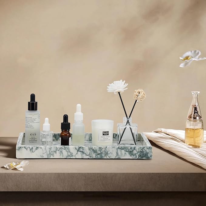 Marble Bathroom Tray, Pure Natural Vanity Tray, Marble Tray - Image 6
