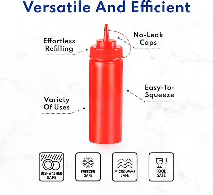 New Star Foodservice Squeeze Bottles, Wide Mouth, 16 oz - Image 7