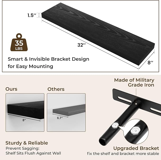 RICHFOCUS 31.5Inch Floating Shelves - Image 3