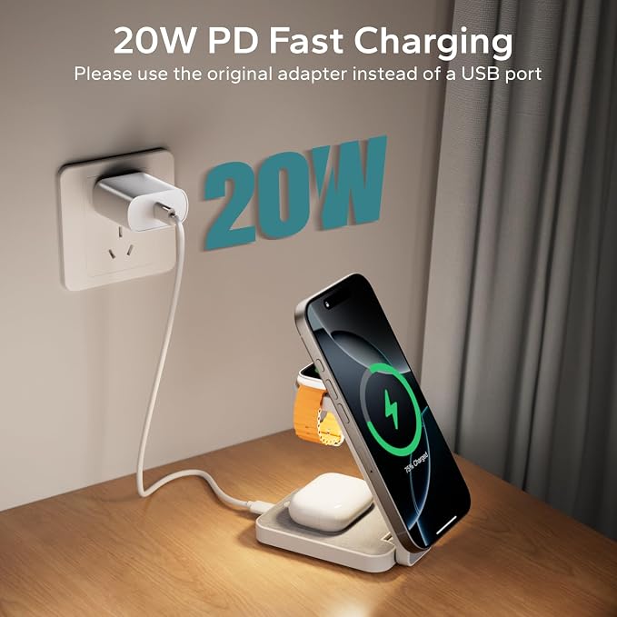 3 in 1 Foldable Wireless Travel Charging Station - Image 9