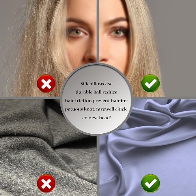 Silk Pillowcase for Hair and Skin, Breathable and Sliky 100% Queen Silk Pillow - Image 5