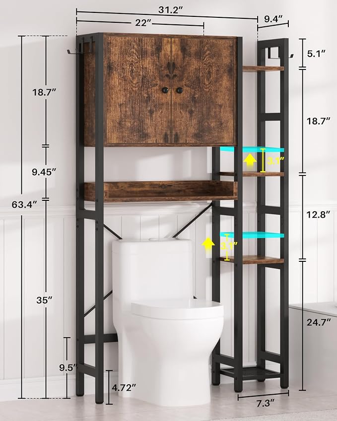 Over The Toilet Storage Cabinet - Image 3