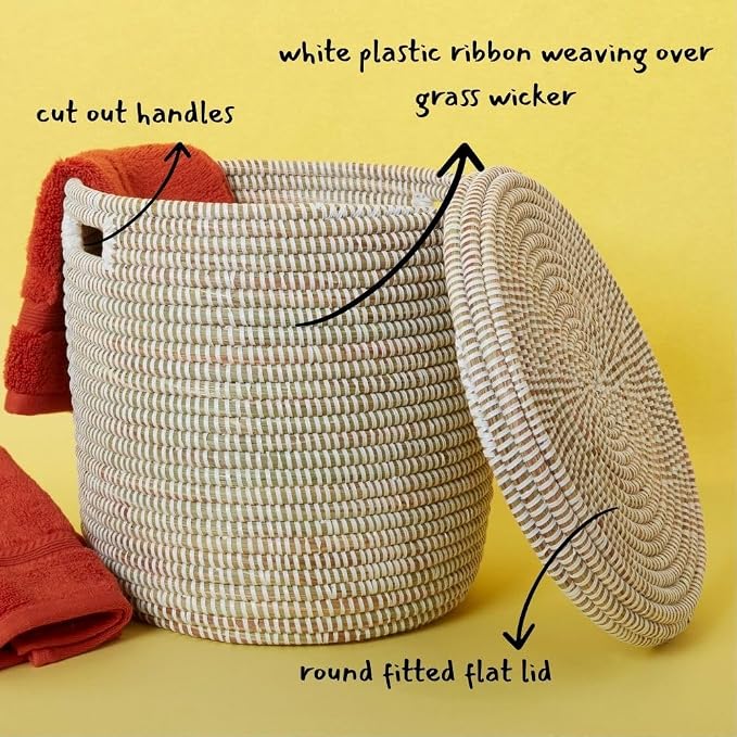 Small White Storage Basket - Image 3