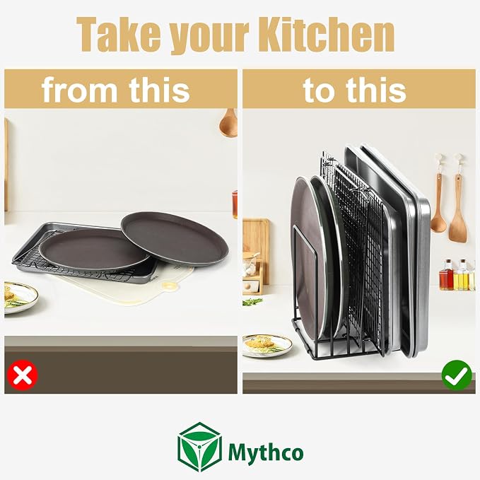 Kitchen Cabinet Cutting Board Organizer, Cookie Sheet Storage Rack, Cabinet - Image 5