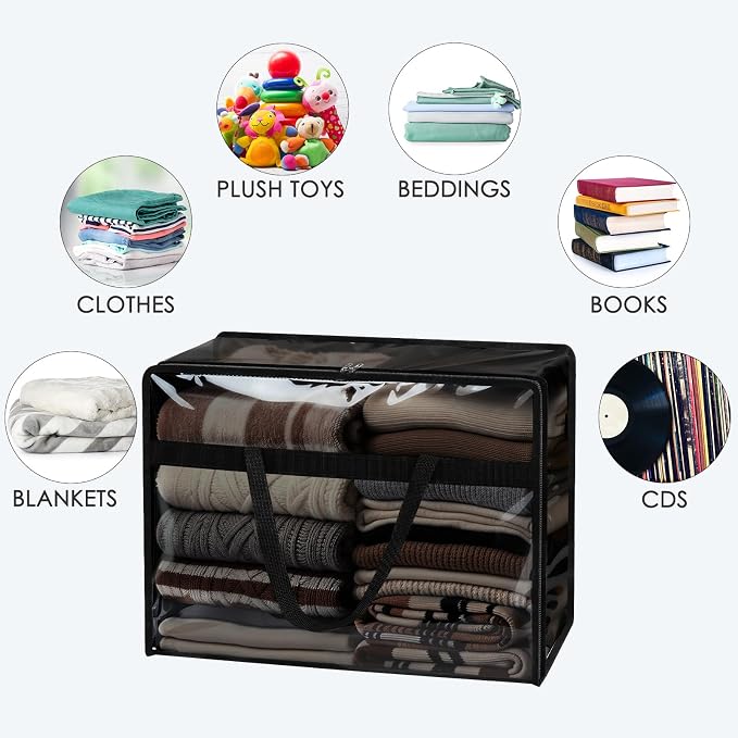 SGHUO Clothes Storage Bags 60L Extra Large Plastic Moving Bag - Image 4