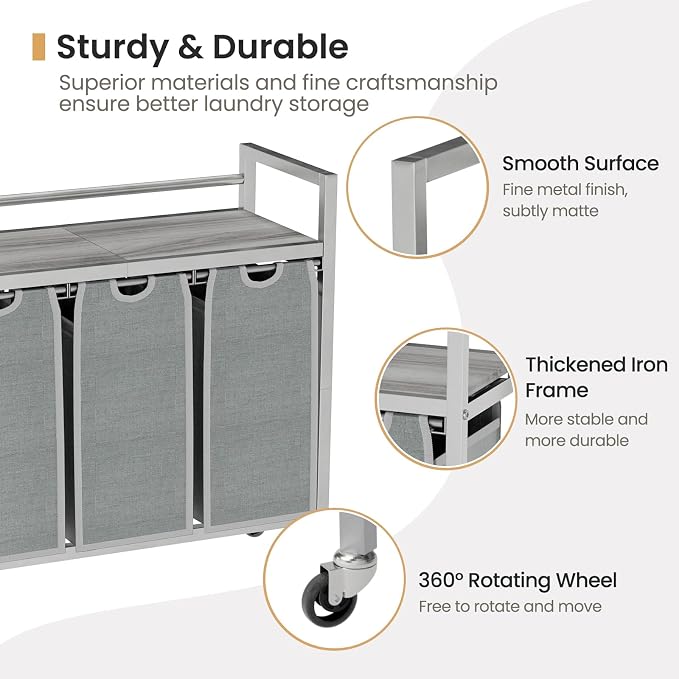 Laundry Hamper, Laundry Basket, Laundry Sorter - Image 4