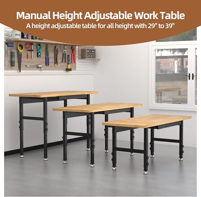 48" Adjustable Workbench, Work Bench Table - Image 6