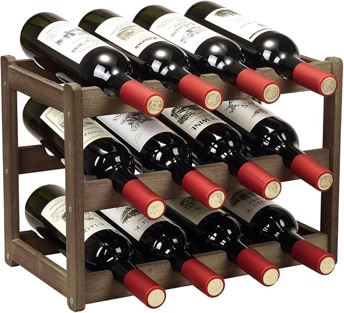 Bamboo Wine Rack, Sturdy and Durable Wine Storage Cabinet Shelf, Wine Racks by Homevany
