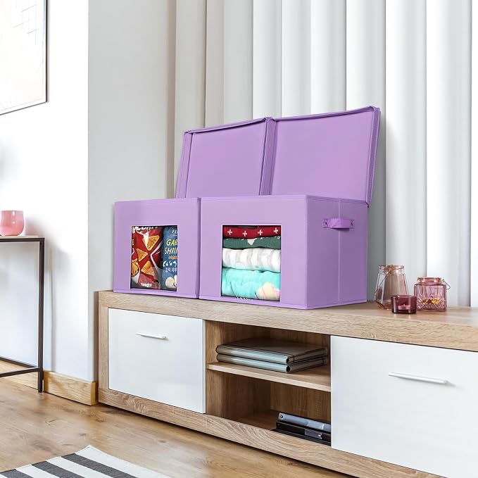 Univivi Foldable Fabric Storage Boxes Large Storage Bins - Image 5