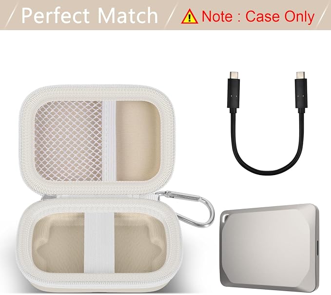 Carrying Case Compatible with Crucial X10/ X9 Pro 4TB/ 2TB/ 1TB Portable SSD - Image 2