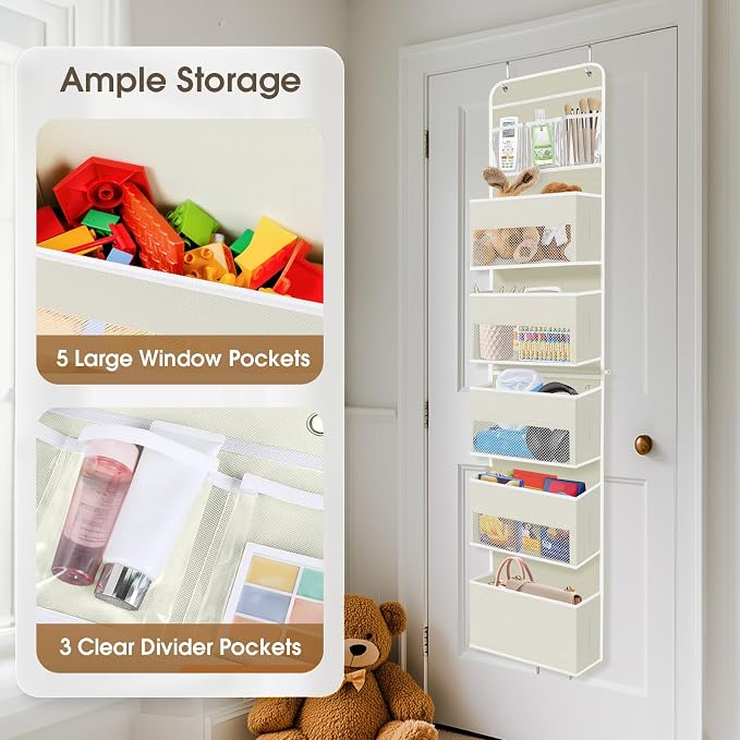 6-Tier Over The Door Organizer, Hanging Storage Organizer - Image 4