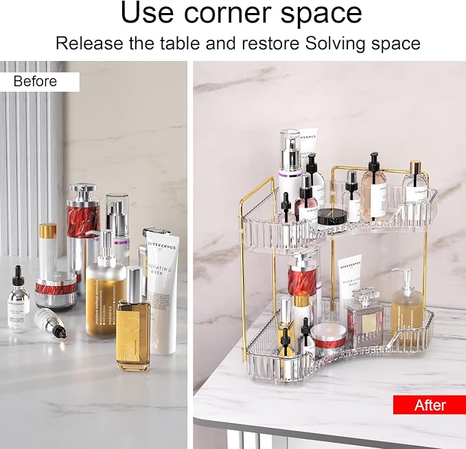 GTI 2 Tier Bathroom Counter Organizer, Makeup Organizer Perfume - Image 4