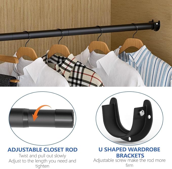 Closet Rod, 17 to 68 Inch Closet Rods - Image 3