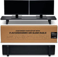 Moodular Wooden Monitor Stand 45.6” Large Desk Organizer by ULTRARM