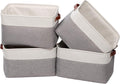 Univivi 15 inch Large Storage Baskets 4PC Gray Hard Bottom Foldable Storage Bins by Univivi