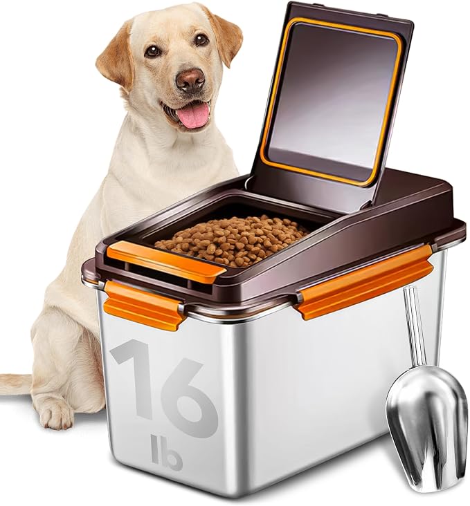 Dog Food Storage Container Stainless Steel by Newget