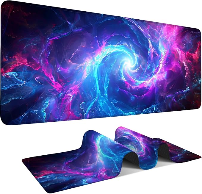 Large Mouse Pad, Cosmic Swirl Desk Mat, Extended Gaming Mouse Pad by THISFIND