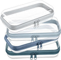 Hoolerry 4 Pcs Hard Clear Zipper Case Makeup Bags Plastic Pencil Pouch by Hoolerry