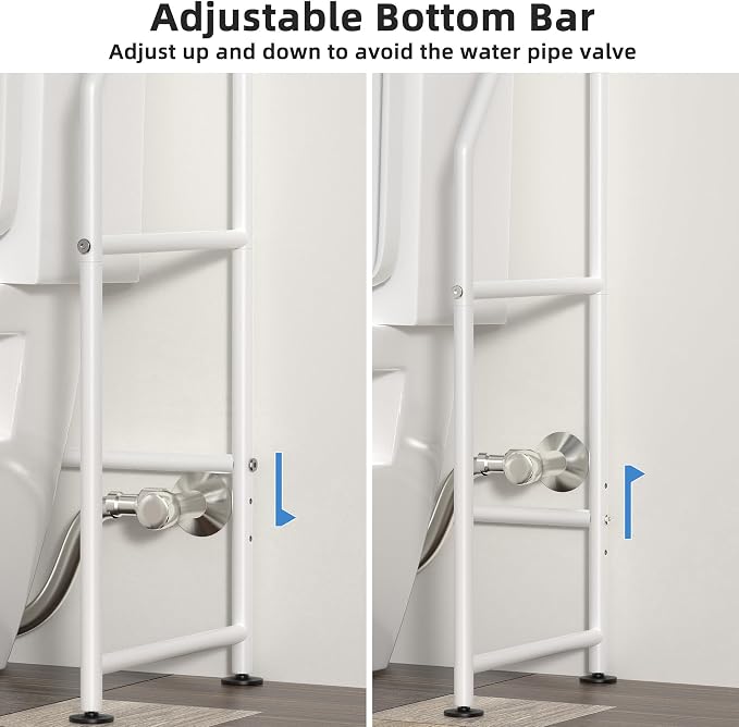 3-Tier Over The Toilet Storage, Freestanding Metal Bathroom Shelves, Space - Image 5