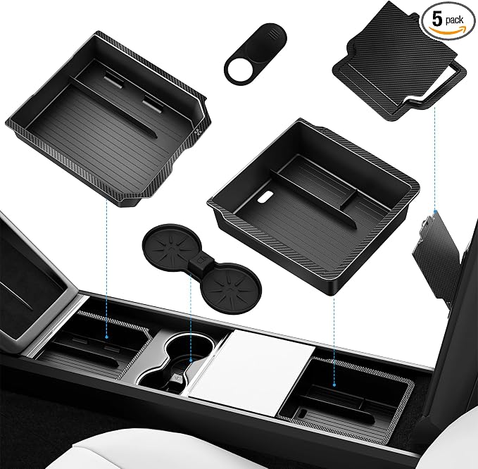 Center Console Organizer Tray for Tesla Model 3 Accessories 2024 2025, Cup by XINTUO