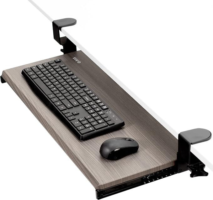 VIVO Large Clamp-on Computer Keyboard and Mouse Under Desk Slider Tray by VIVO