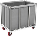 Commercial Laundry Cart on Wheels, 11.35 Bushels Large Laundry Roller, Heavy by frides