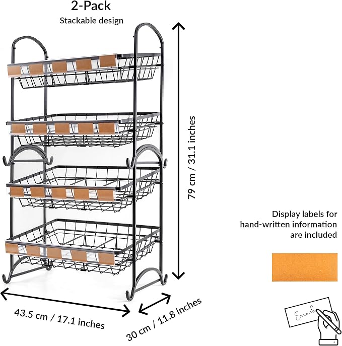 ODOXIA Candy Display Rack | Stackable Candy Organizer | Snack Organizer - Image 3