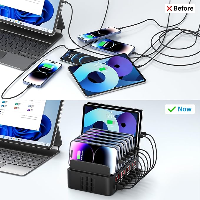 Charging Station for Multiple Devices, 150W USB Charger Station with16 Fast - Image 4