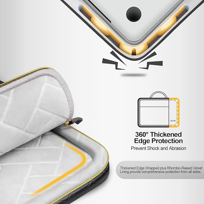 Lacdo 360° Protective 15-15.6 Inch Laptop Sleeve Case - Image 2