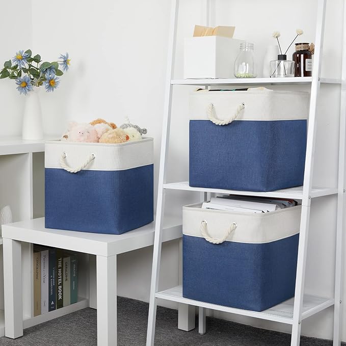 Bidtakay Storage Baskets Large Cube Storage Bins Fabric Baskets - Image 3