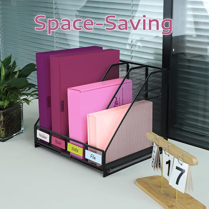 Desk Organizers, Metal Magazine File Holder - Image 6