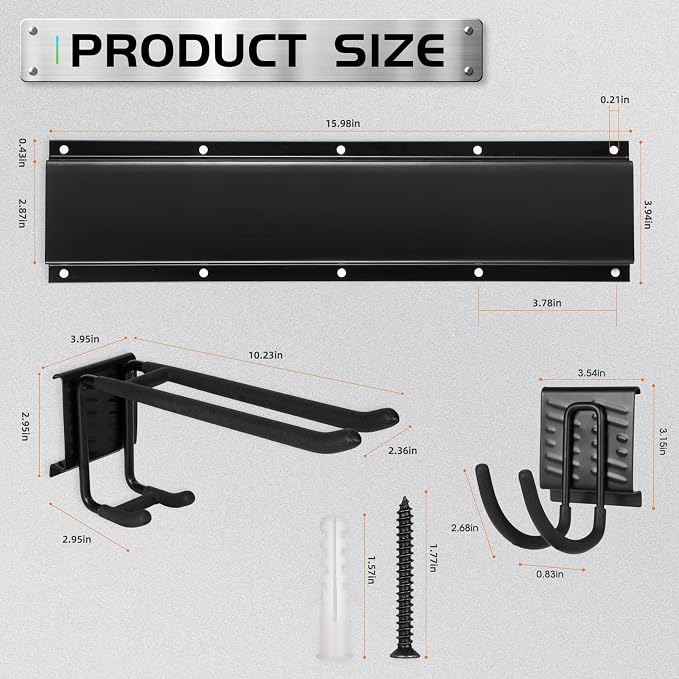 Garage Tool Organizer Wall Mount, Heavy Duty Garage Organization Tool Storage - Image 3