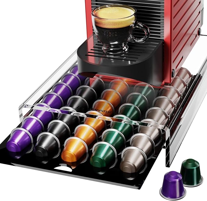 Storage Drawer for Nespresso Original Line， Coffee Pod Holder for Counter by LifeMoreasy