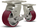 SY America 4" X 2" Casters Wheels, Heavy Duty Industrial Casters，Polyurethane by SYAmericaIndustrialCasters