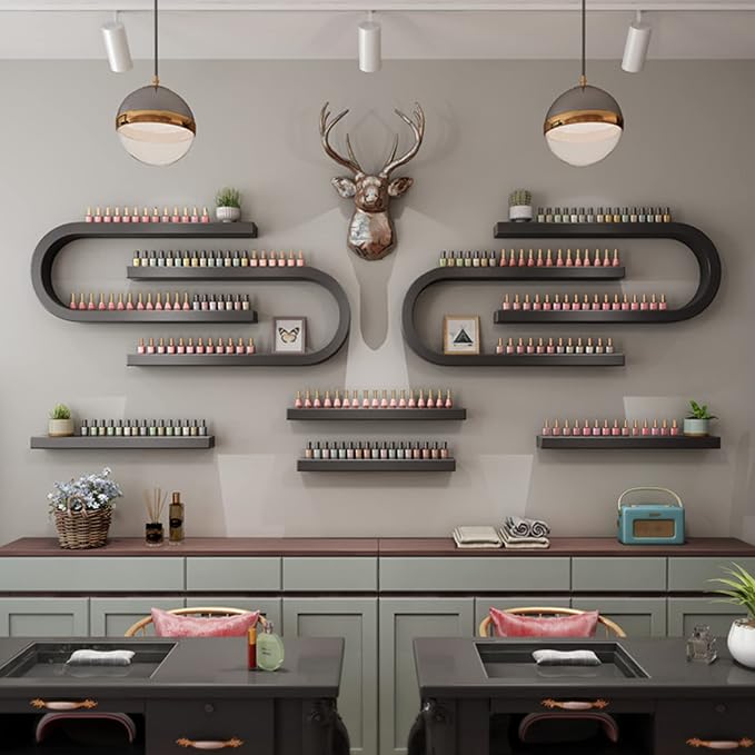 Wall Mounted Nail Polish Bottle Display Rack, U-Shaped Essential Oil Perfume - Image 2