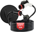 50A 25FT J1772 EV Extension Cable, Level 2 EV Charger Extension Cord, by WenStorm
