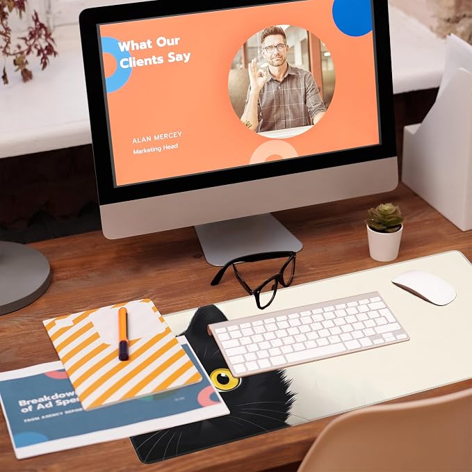 Desk Pad, Cute Cat Large Gaming Mouse Pad - Image 5