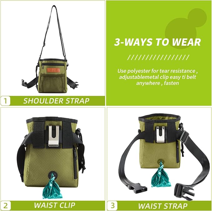 Dog Treat Training Pouch Easily Carries Pet Toys Kibble, Treats Built-in Poop - Image 4