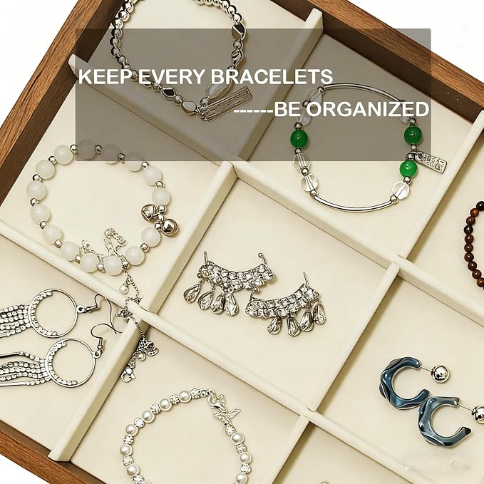 Large Jewelry Trays for Drawers Stackable Velvet Jewelry Display for Vendors - Image 6