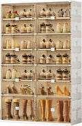 JEKO&JEKO 7 Tiers Foldable Boot and Shoe Storage Rack Cabinet by JEKOJEKO
